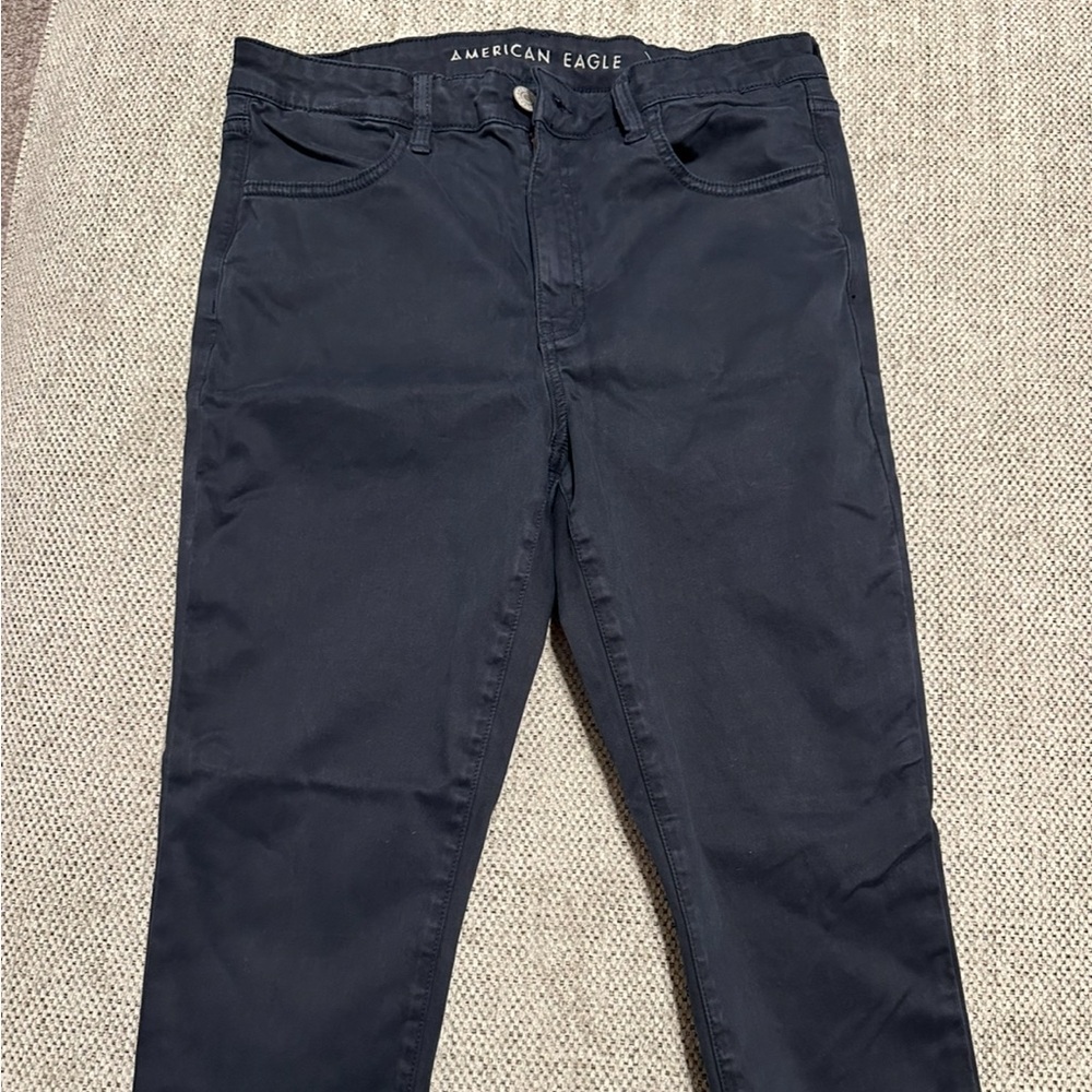 American Eagle High Waisted Jeggings (Size 8) Classic Navy